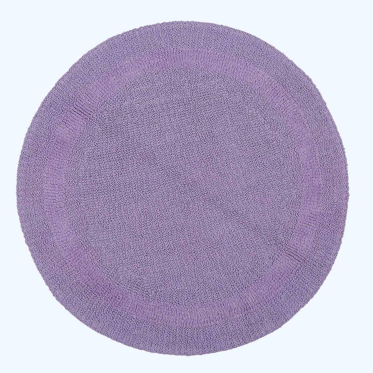 BADEMATTE 80 cm rund, 100% Baumwolle, wendbar - Flieder, Textil (80/80cm) - Homescapes