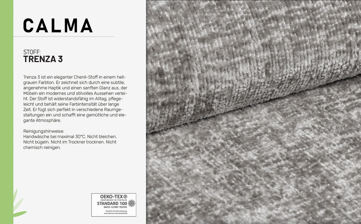 SCHLAFSOFA Calma mit Bettkasten 3-Sitzer modernen Stil, Hellgrau - Hellgrau, Holz (229/87/97cm) - Panda Möbel