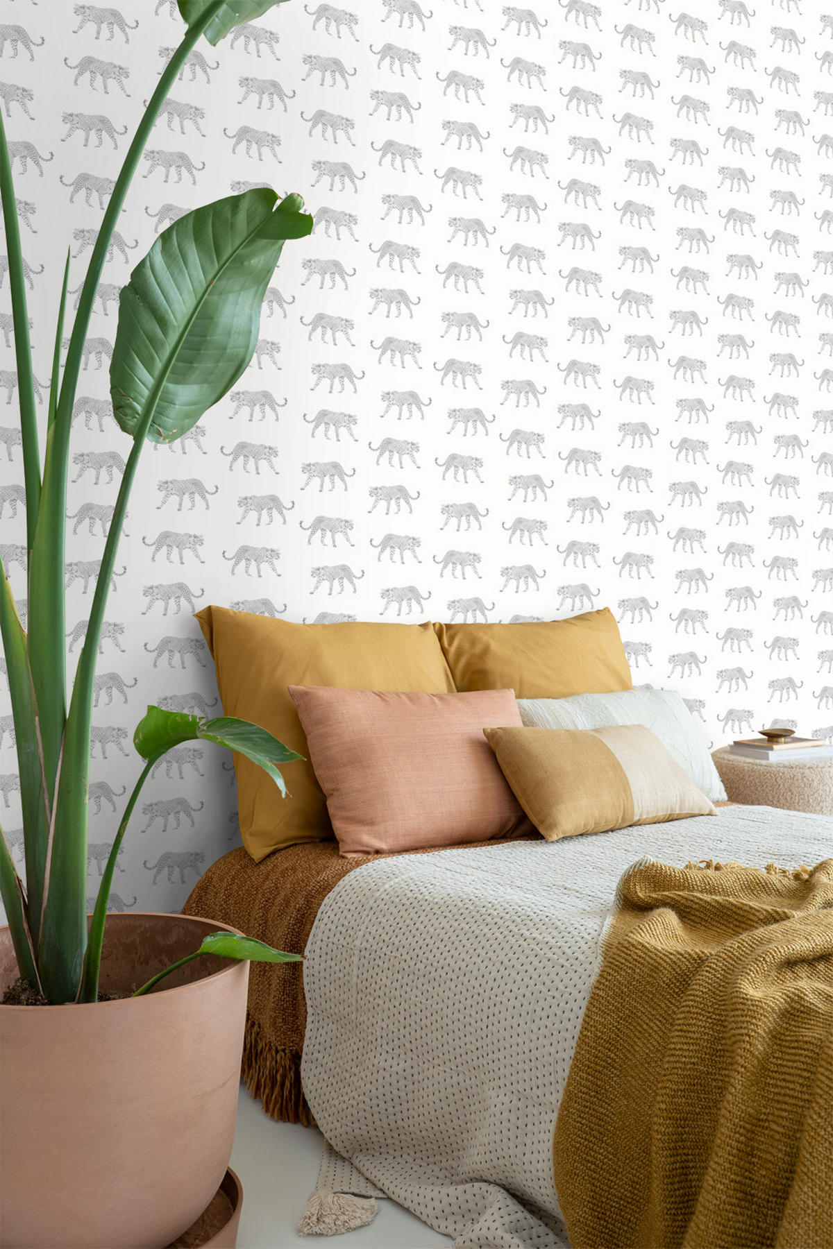 TAPETE Panter 53 cm x 10.05 m - Weiß, Papier (53/1000cm) - ESTAhome