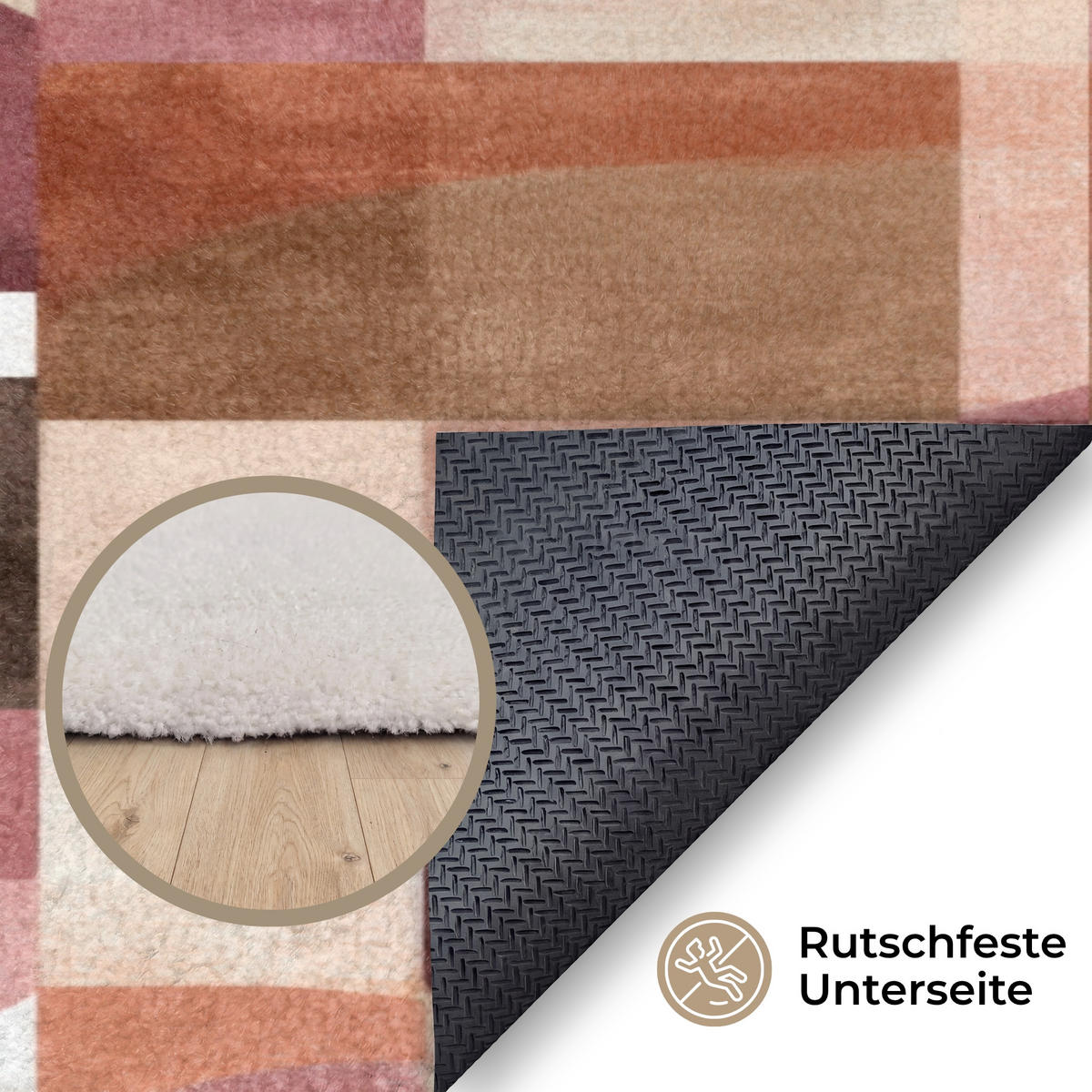 KOBERCE - Geometria - Moderné - Retro - 90x150 cm - viacfarebná, textil/plast (90/0.4cm) - OnlyWow
