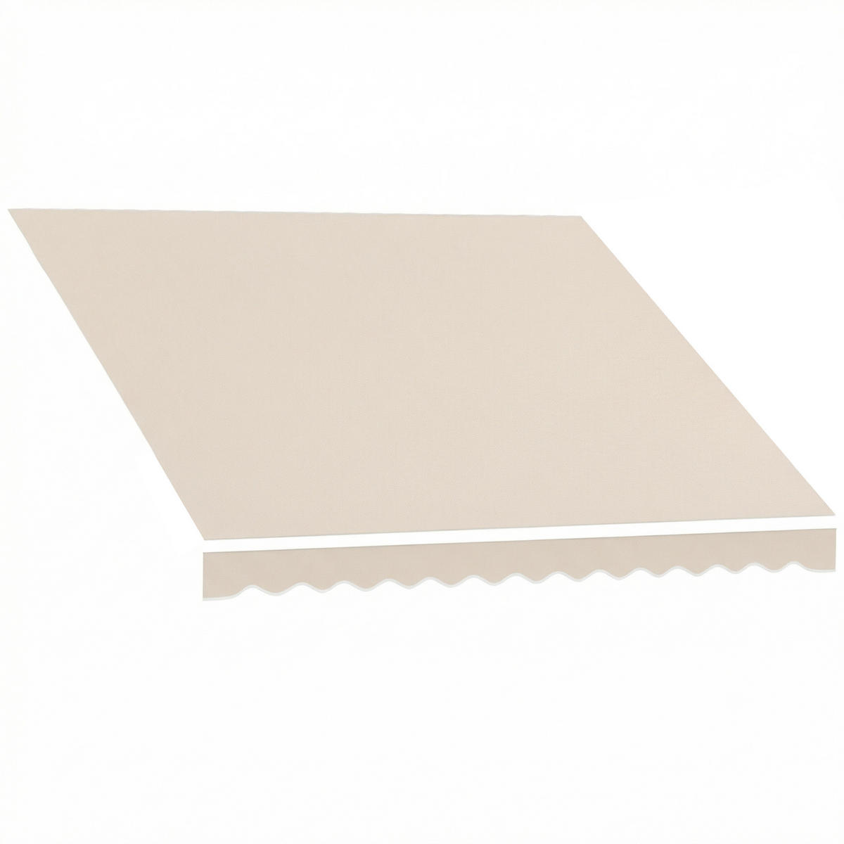 MARKISENSTOFF DE-10914 UPF 50+ für 3,5x2,5 m Rahmen Cremeweiß - Creme, Textil (250/25/337cm) - ComfortXL