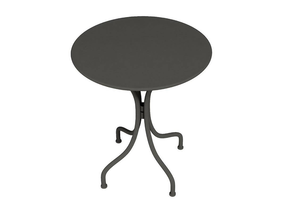 GARTENTISCH - 2 -Sitzer - Stahl - anthrazitgrau - MIRMANDE - Anthrazit, Metall (60/60/70cm) - Vente-Unique