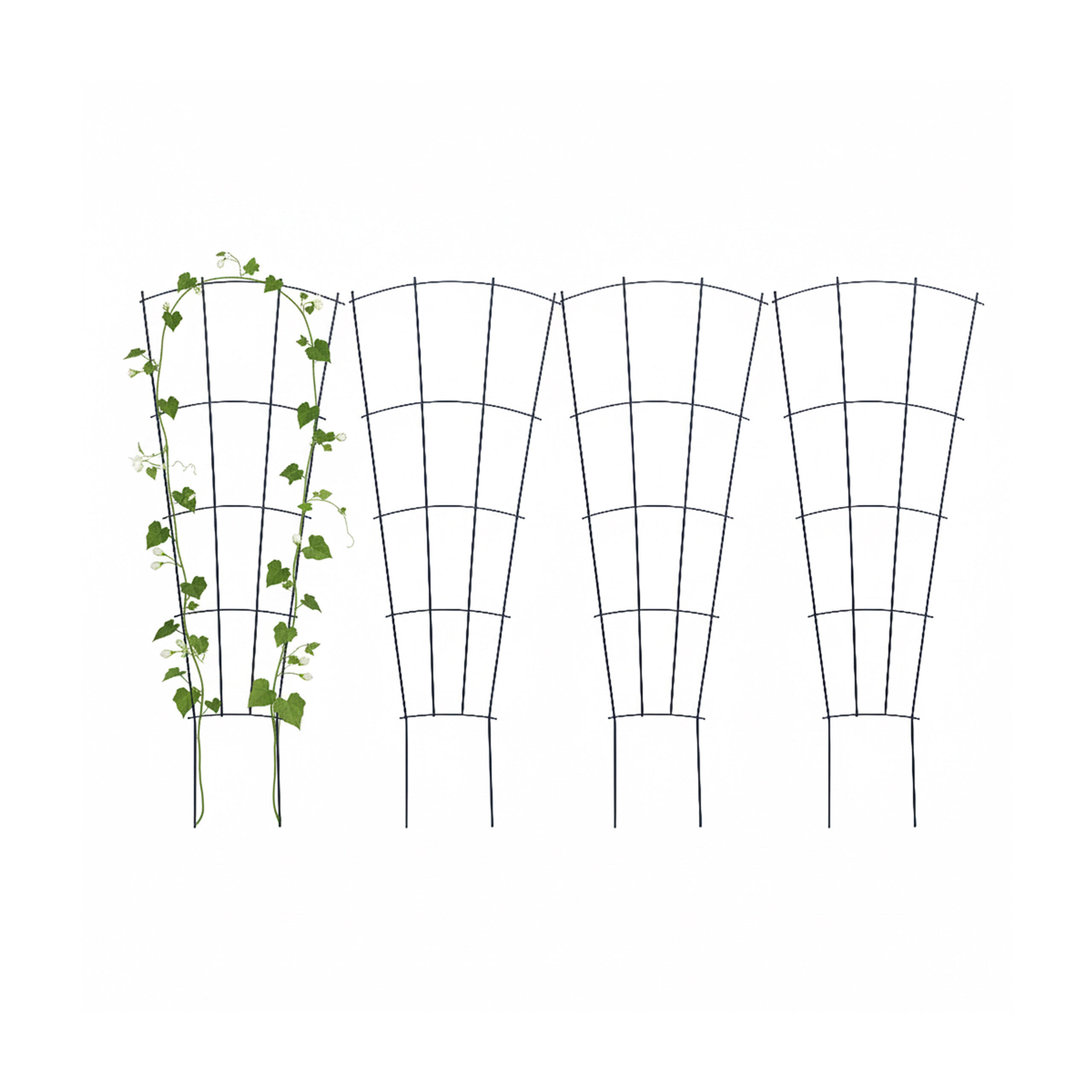 PFLANZENSTÜTZE - Schwarz, Metall (31/1/82cm) - Relaxdays