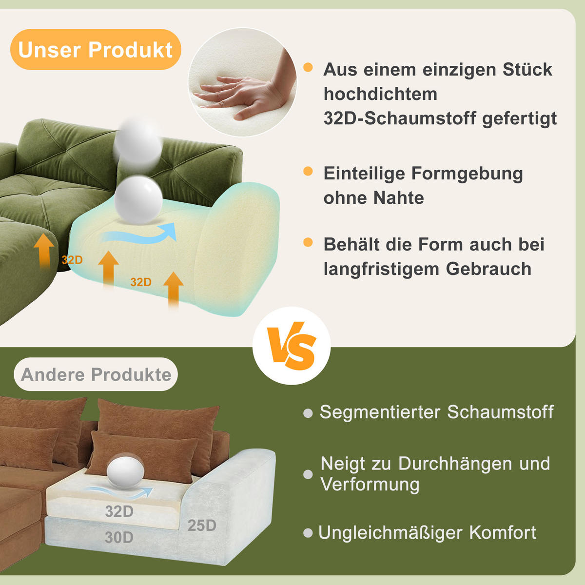 3-SITZER ECKSOFA Chenille Grün mit Hocker - Grün, Textil (281/171cm) - WISHDOR