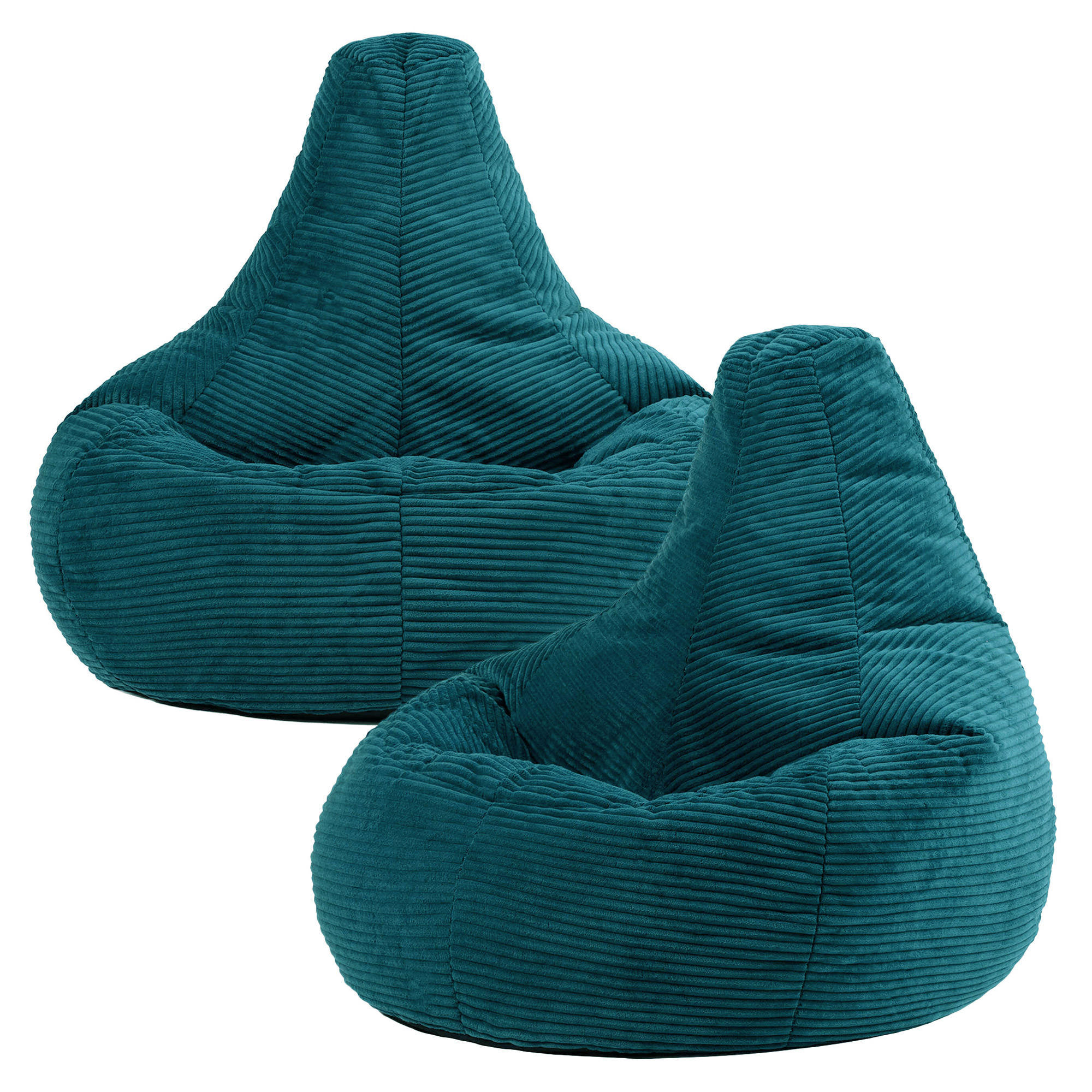 SITZSACK Sessel aus Cord 2-tlg. - Grün, Kunststoff (82/76/82cm) - icon