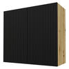 KÜCHENHÄNGESCHRANK Lamello W3/80 Schwarz Matt / Eiche Artisan 80 / 32,5 / 72cm - Eichefarben/Schwarz, Holz/Holzwerkstoff (60/72/32.5cm) - Feldmann-Wohnen