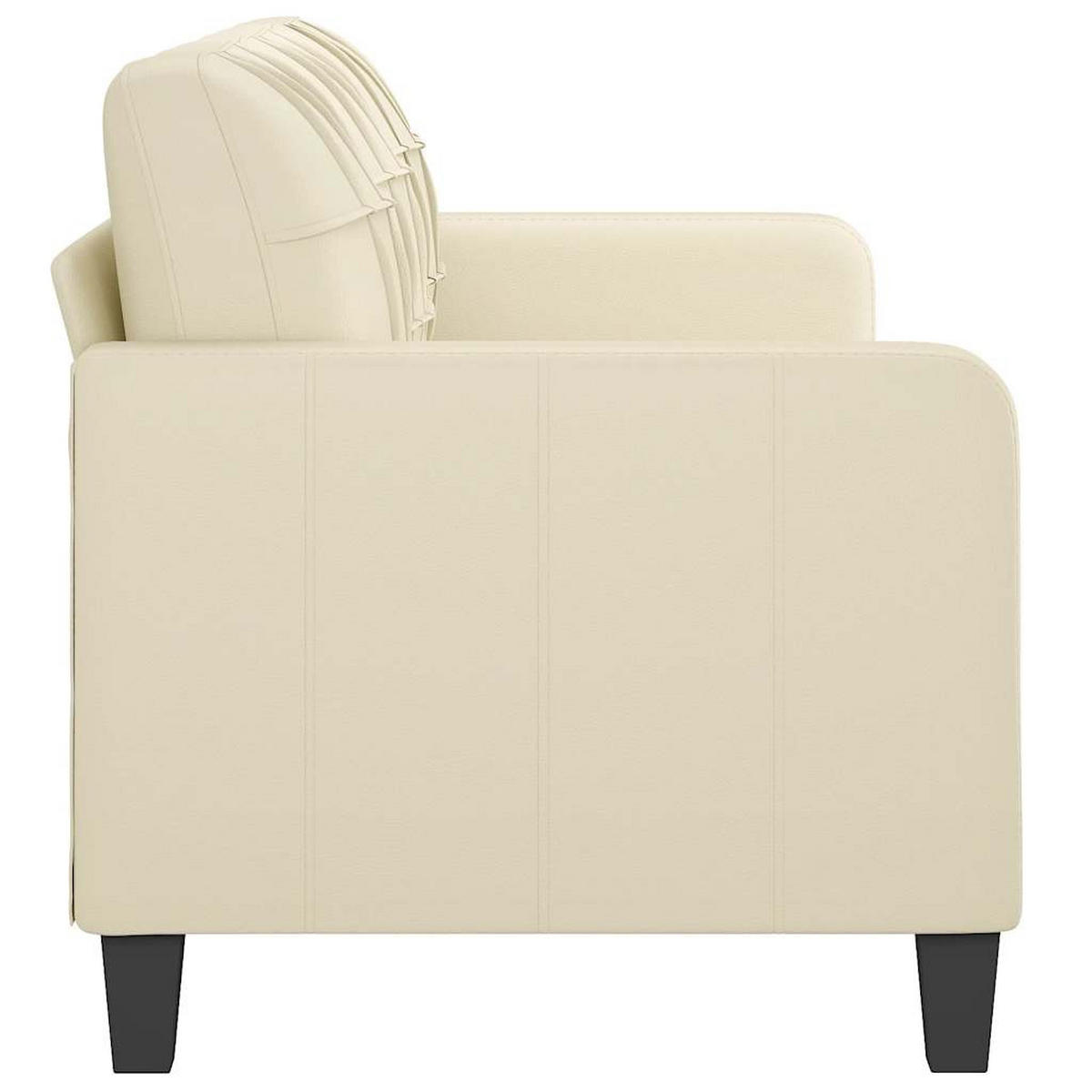 3-SITZER-SOFA Donaueschingen - Creme, Leder (198/80/77cm) - Nettlife