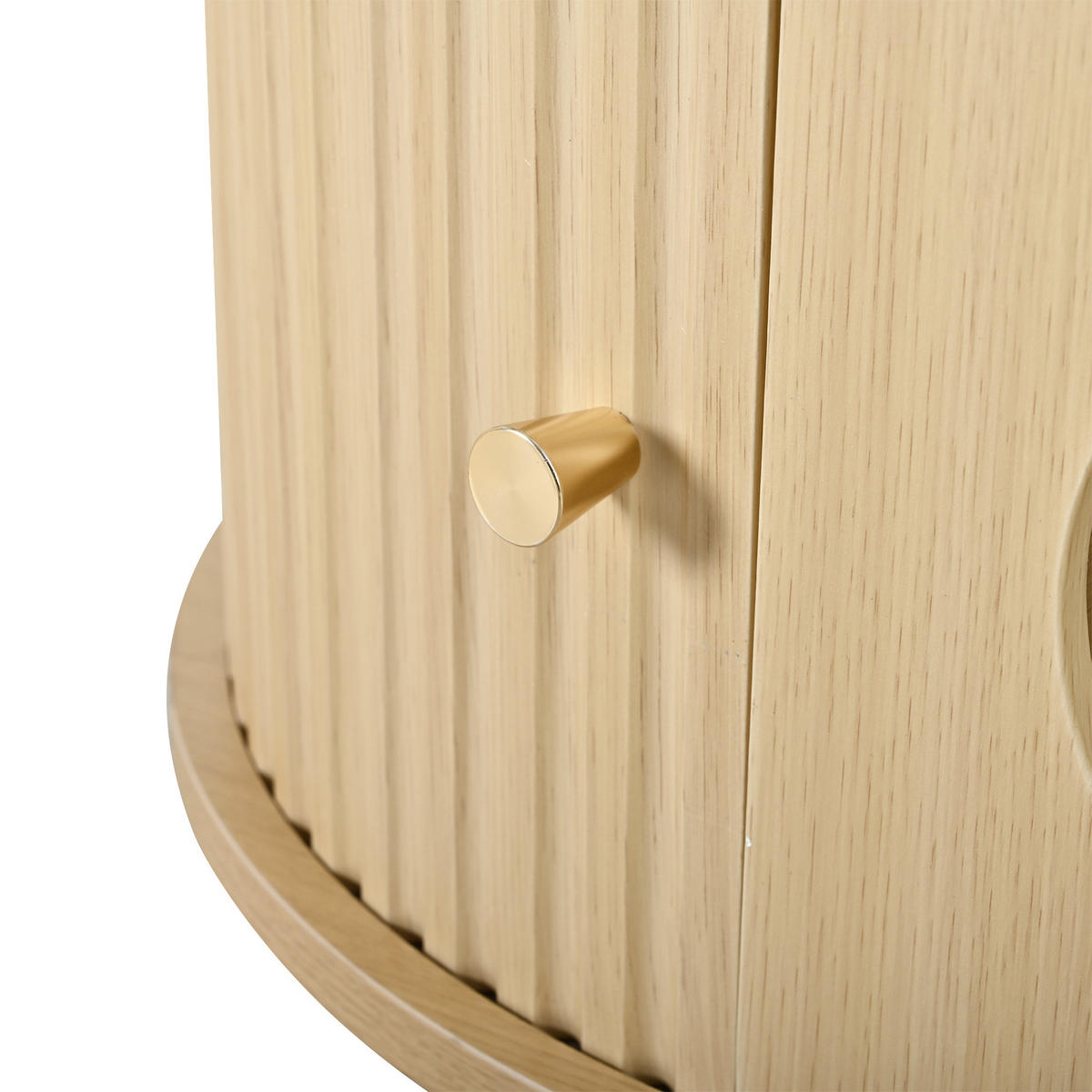COUCHTISCH Holz 1 Schublade Rolltür 100x50x36cm 4 Beine - Eichefarben, Holzwerkstoff (100/50/36cm) - FLIEKS