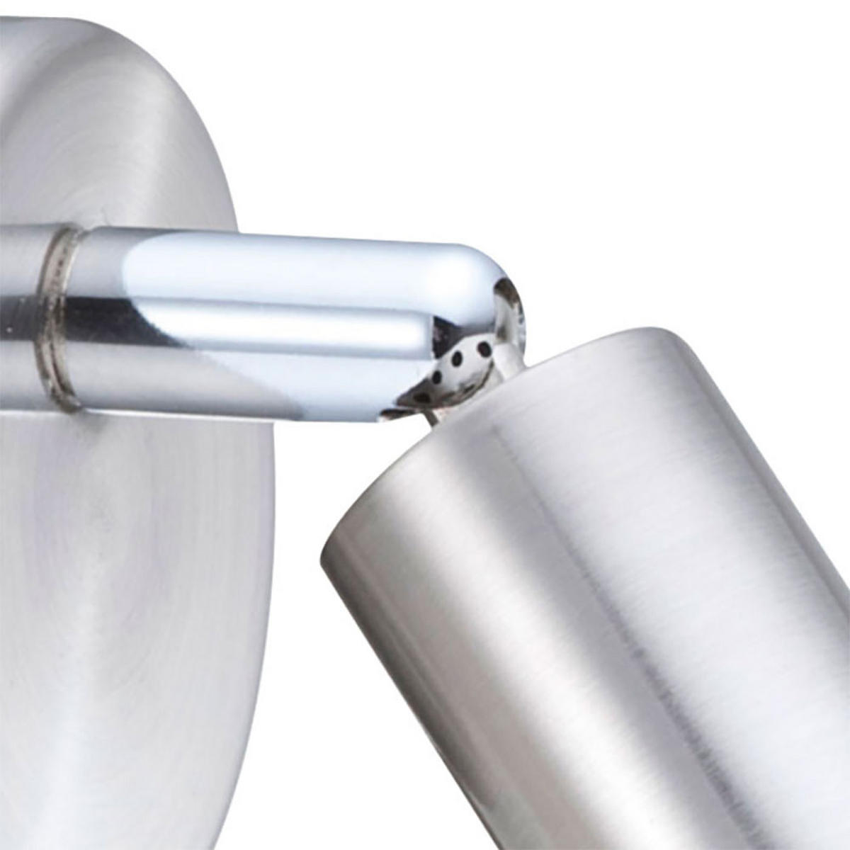 LED WANDLEUCHTE MATRIX Silber Matt Nickel - Silberfarben, Metall (7/14/14cm)