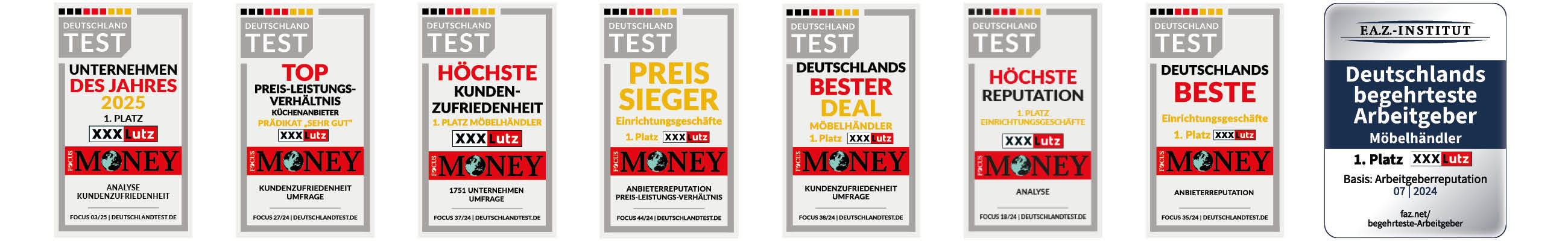 XXXLutz Siegel - DEUTSCHLANDTEST.DE und faz.net/begehrteste-Arbeitgeber