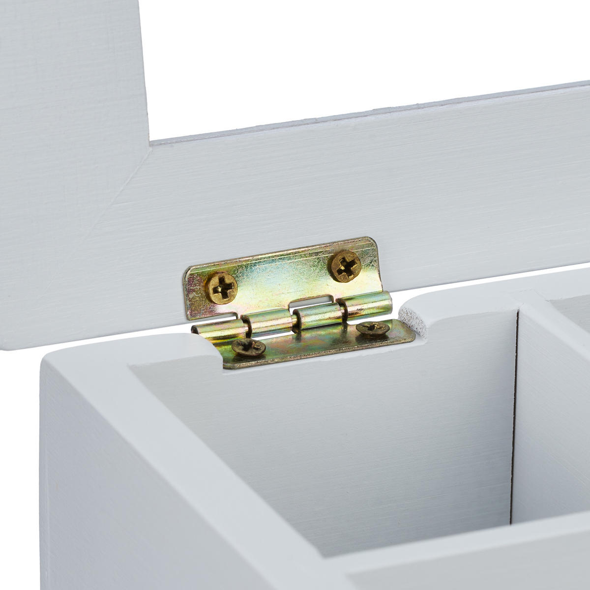 TEEBOX - Weiß, Holz/Kunststoff (21.5/9/16cm) - Relaxdays