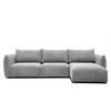 ECKSOFA TAUER 5-Sitzer, hellgrau - Hellgrau/Schwarz, Holzwerkstoff/Kunststoff (294/173cm) - Courtois Laville