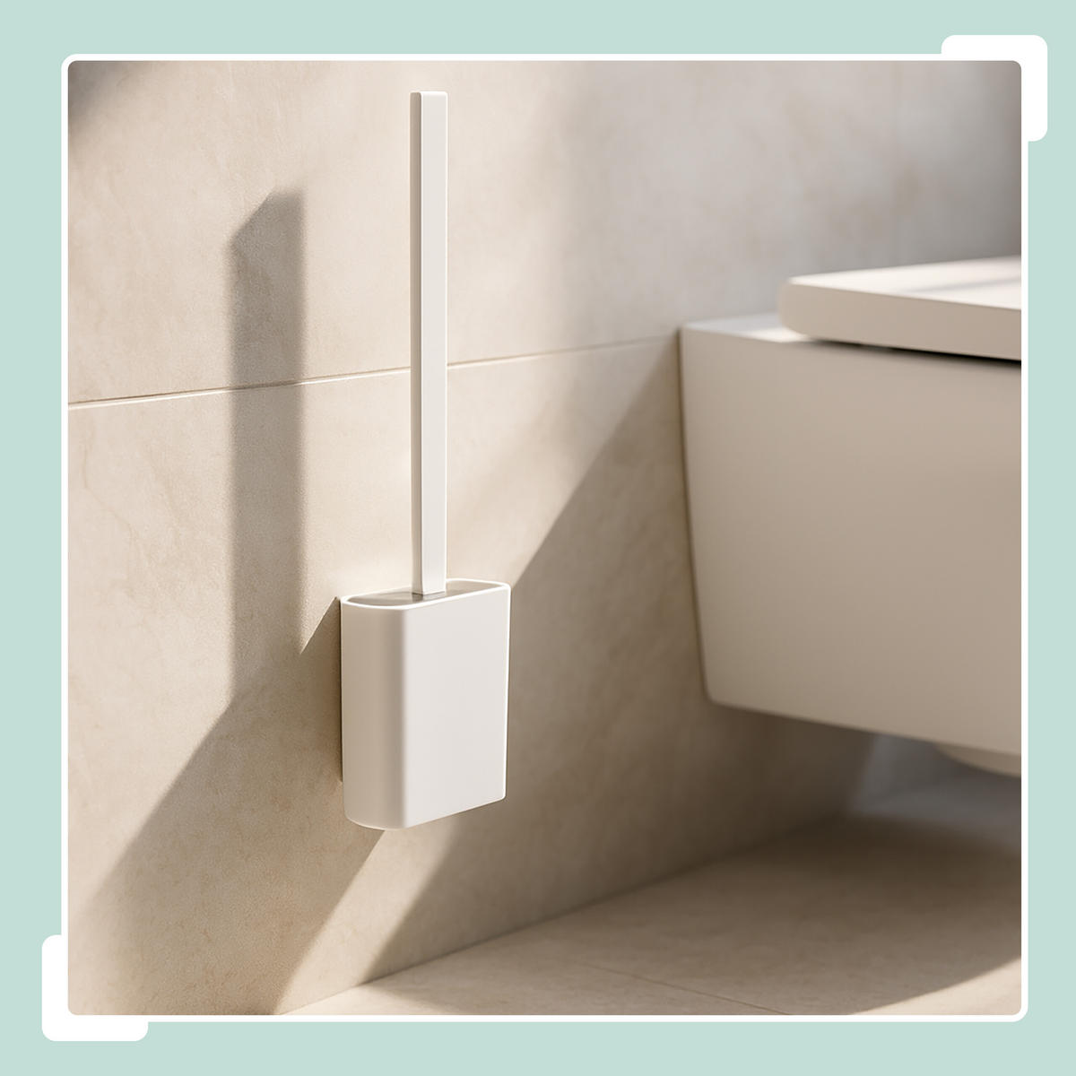 TOILETTENBÜRSTE - Weiß, Kunststoff (9.5/35.5/4cm) - Relaxdays