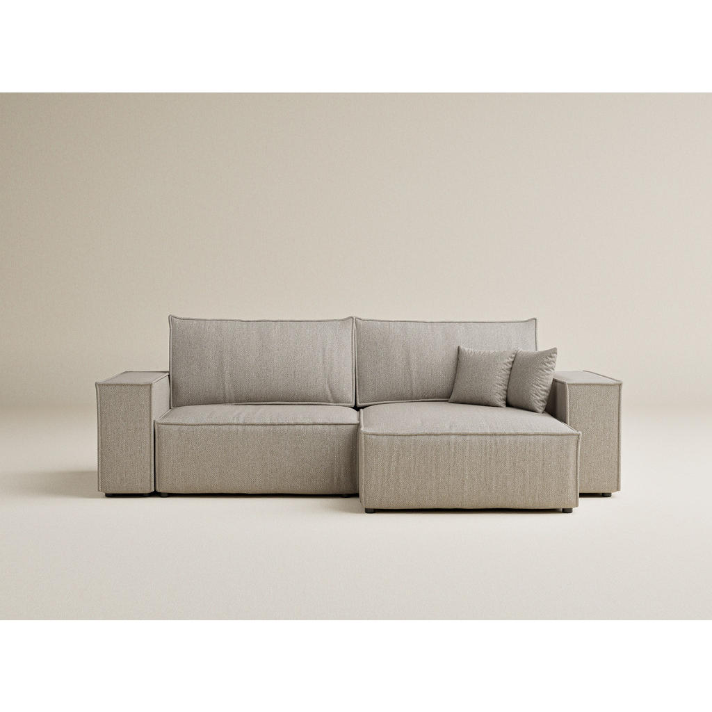 Thumbnail - Maison de Reve Ecksofa, Beige, Textil, 3-Sitzer, Füllung: Schaumstoff, L-Form,L-Form, 255x148 cm, Oeko-Tex® Standard 100...
