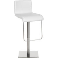 BARHOCKER Limon 80x39x46 cm weiß - Weiß, Leder (39/80/46cm) - furnicato