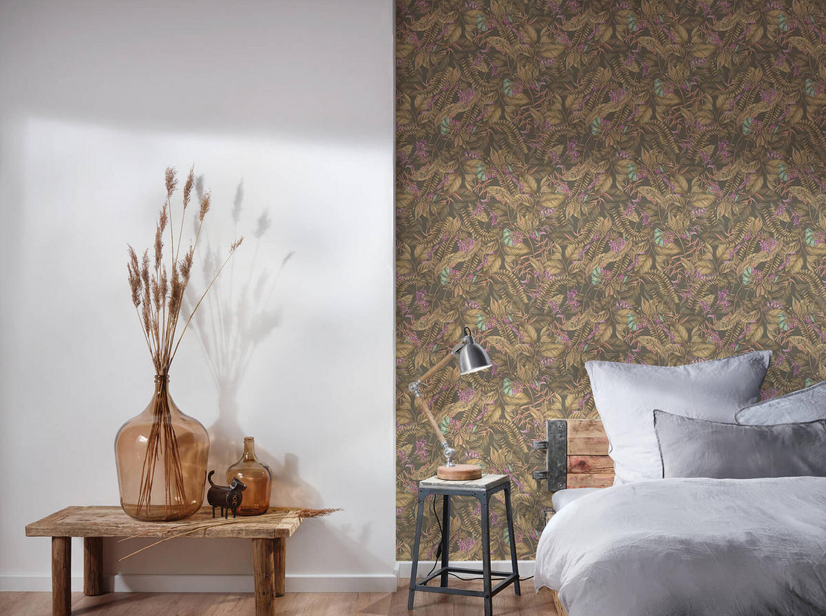 VLIESTAPETE Bunt 53/1005 cm - Grau, Textil (53/1cm) - KUNSTLOFT