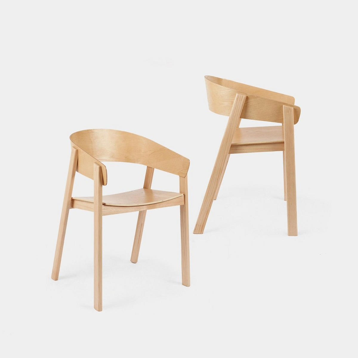 ESSZIMMERSTUHL Niha Natürlich 57 cm x 75 cm 2er-Set - Naturfarben, Holz (57/75/50cm) - Klast Home