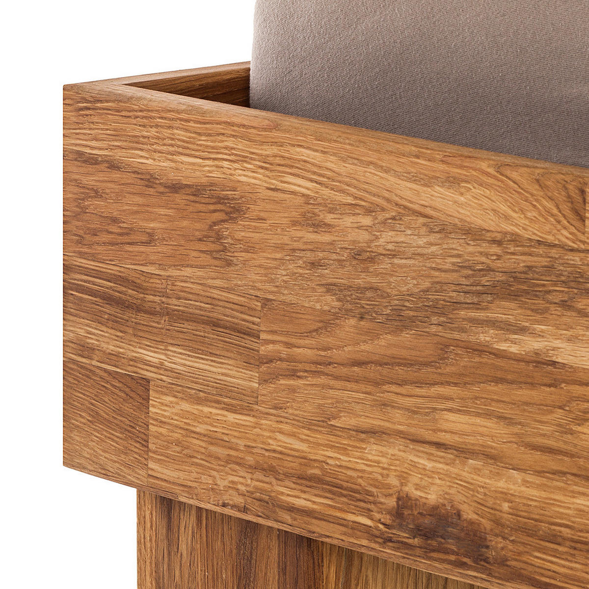 BETT - Massivholz - Eichefarben, Holz (180/200cm) - home24