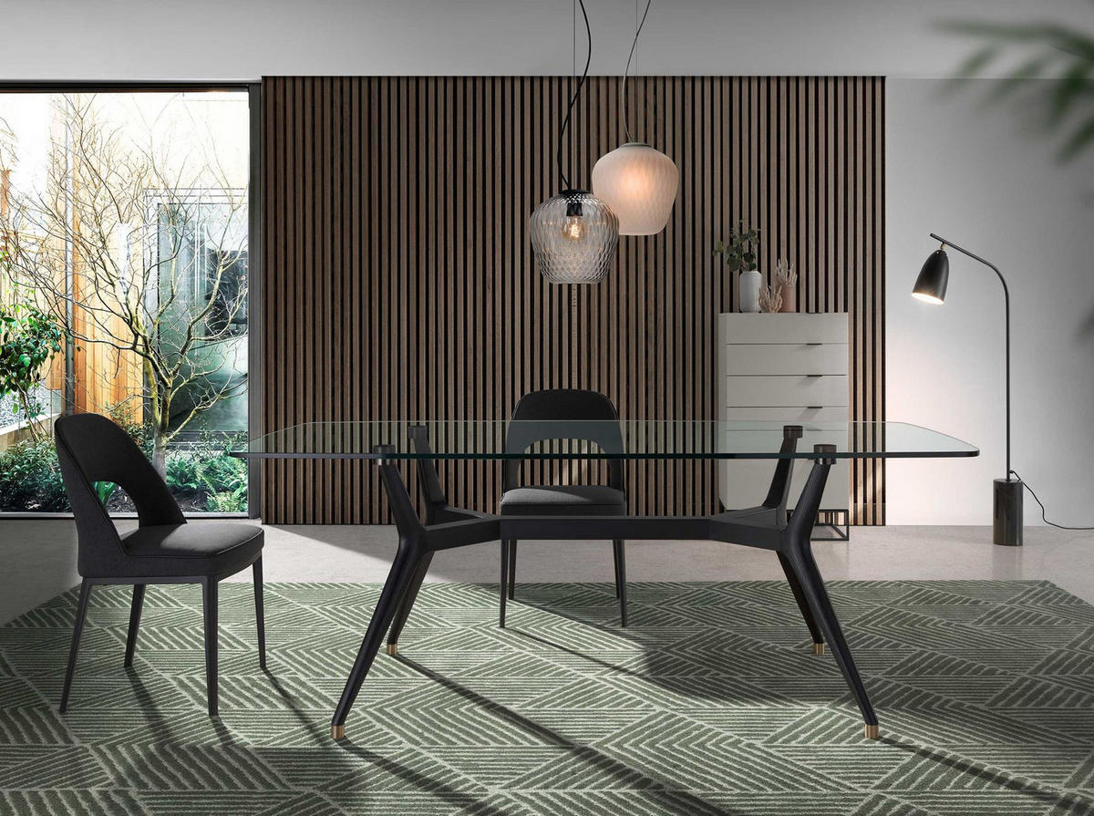 STUHL Stuhl aus dunkelgrauem Stoff 47/50/80 cm - Schwarz, Textil (47/80/50cm) - ANGEL CERDA