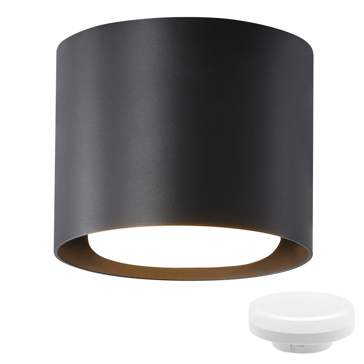 LED-DECKENLEUCHTE Hargenhainbach 10.0/10.0/10 cm - Schwarz, Metall (10/10/10cm) - ZMH