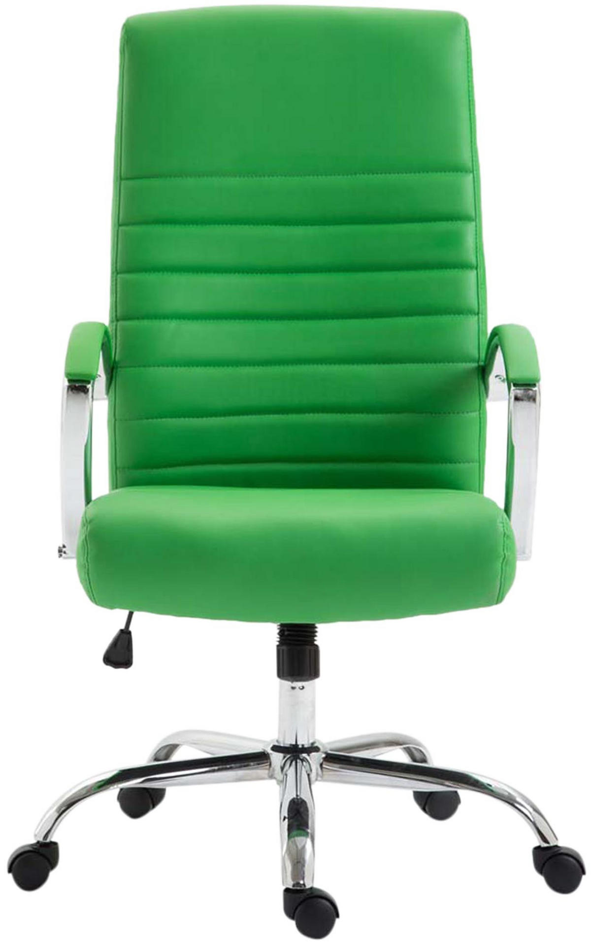 CHEFSESSEL Lederlook Grün - Grün, Textil/Metall (60/110/68cm) - CLP
