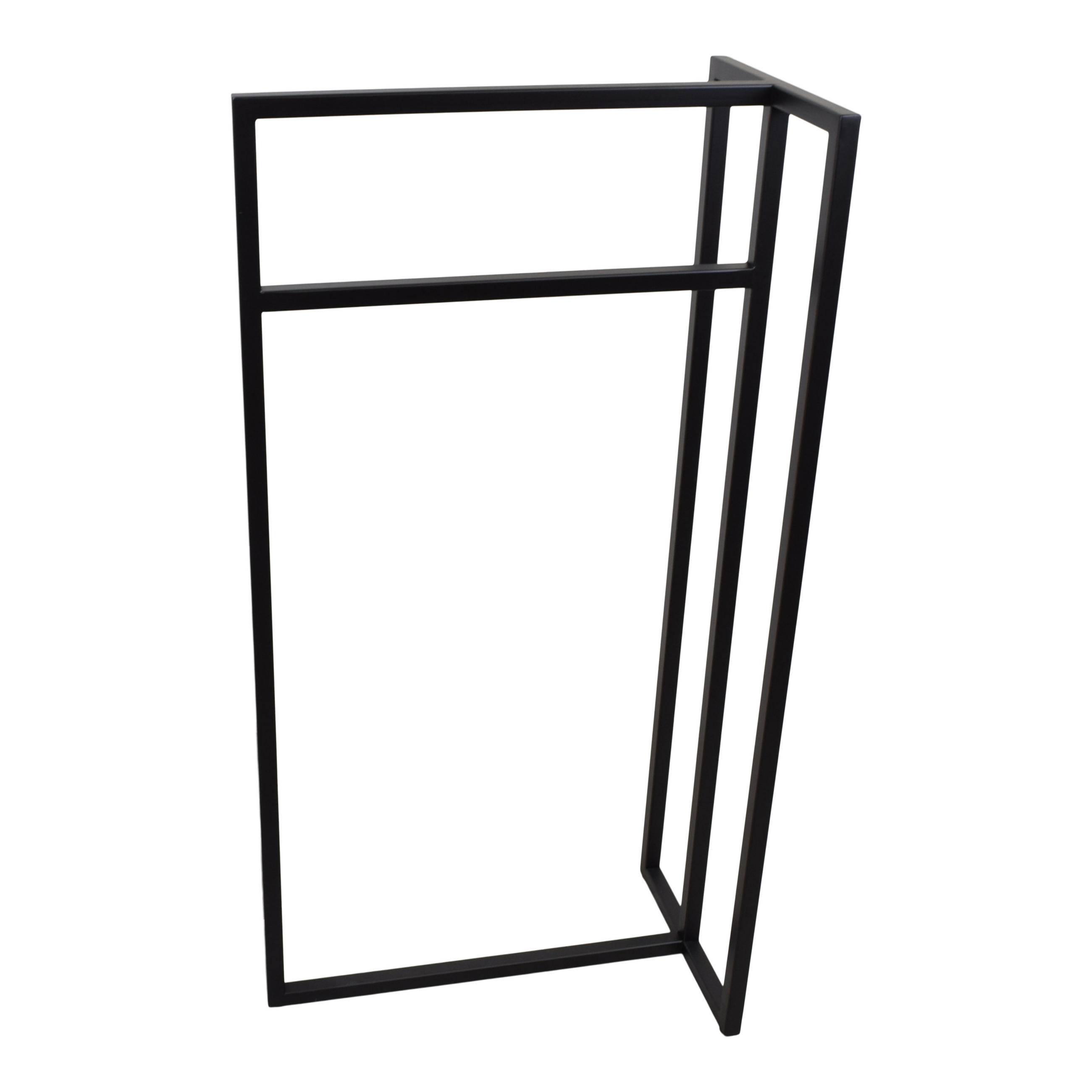 HANDTUCHSTÄNDER Riba Schwarz - Schwarz, Metall (50/100/30cm) - LOFT42