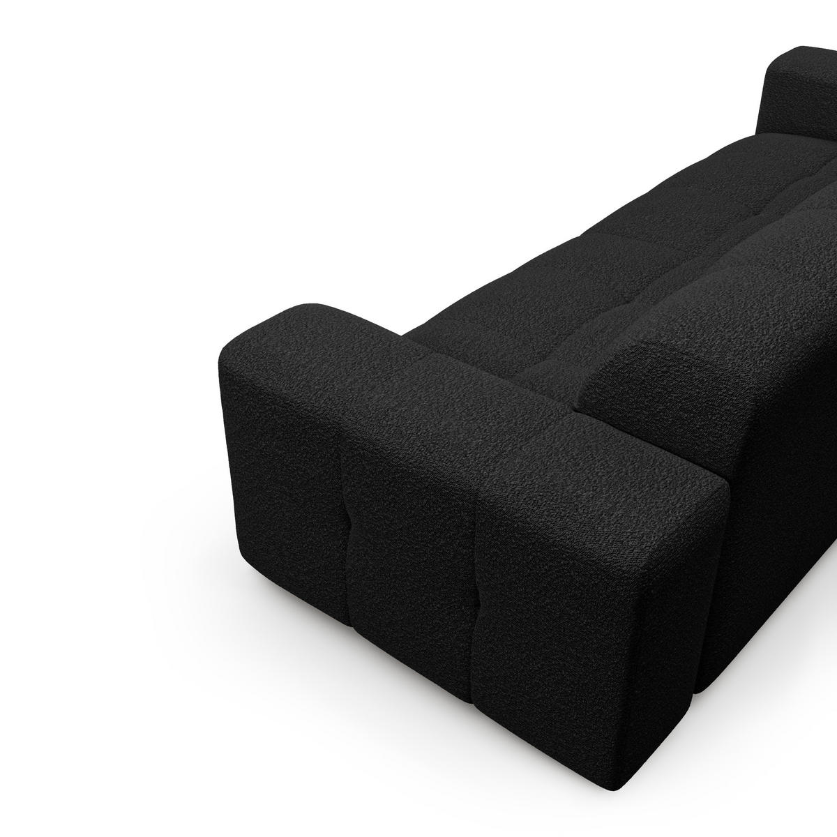 SCHLAFSOFA GERADE Steinbock Dunkles Anthrazit 230cm - Anthrazit, Textil (230/45/32cm) - Sia Home