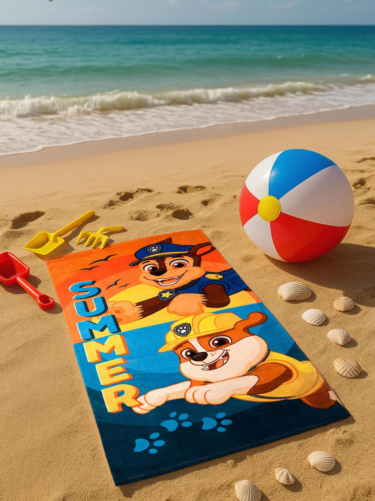STRANDTUCH Paw Patrol Summer 140 x 70 cm - Multicolor, Textil (140/70cm) - Paw Patrol