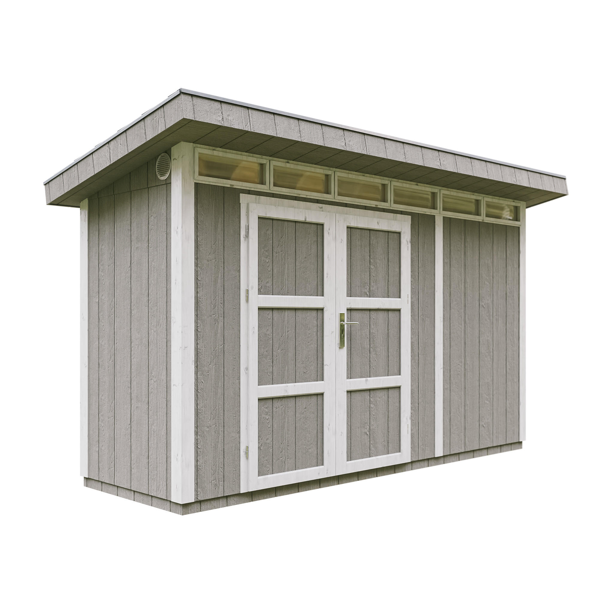 Timbela Holz-Gartenhaus Grau 412x239x161 cm