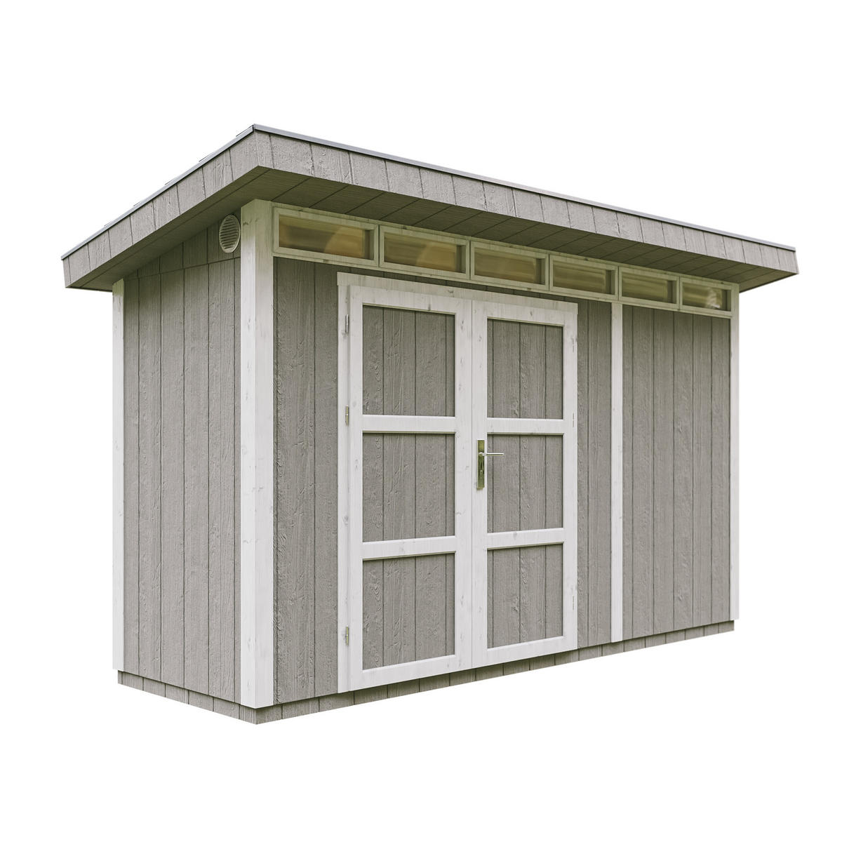 HOLZ-GARTHENHAUS basis LP SmartSide 4,3m² mit B161xL411xH239 cm - M902A - TUNDRA GREY - Grau, Holz (412/239/161cm) - Timbela