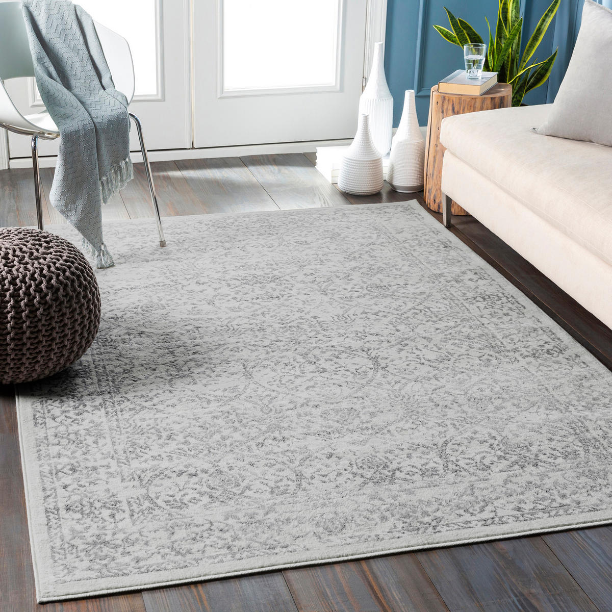 VINTAGE-TEPPICH 120x170 cm Weiß - Weiß, Naturmaterialien/Textil (120/170cm) - LIVABLISS