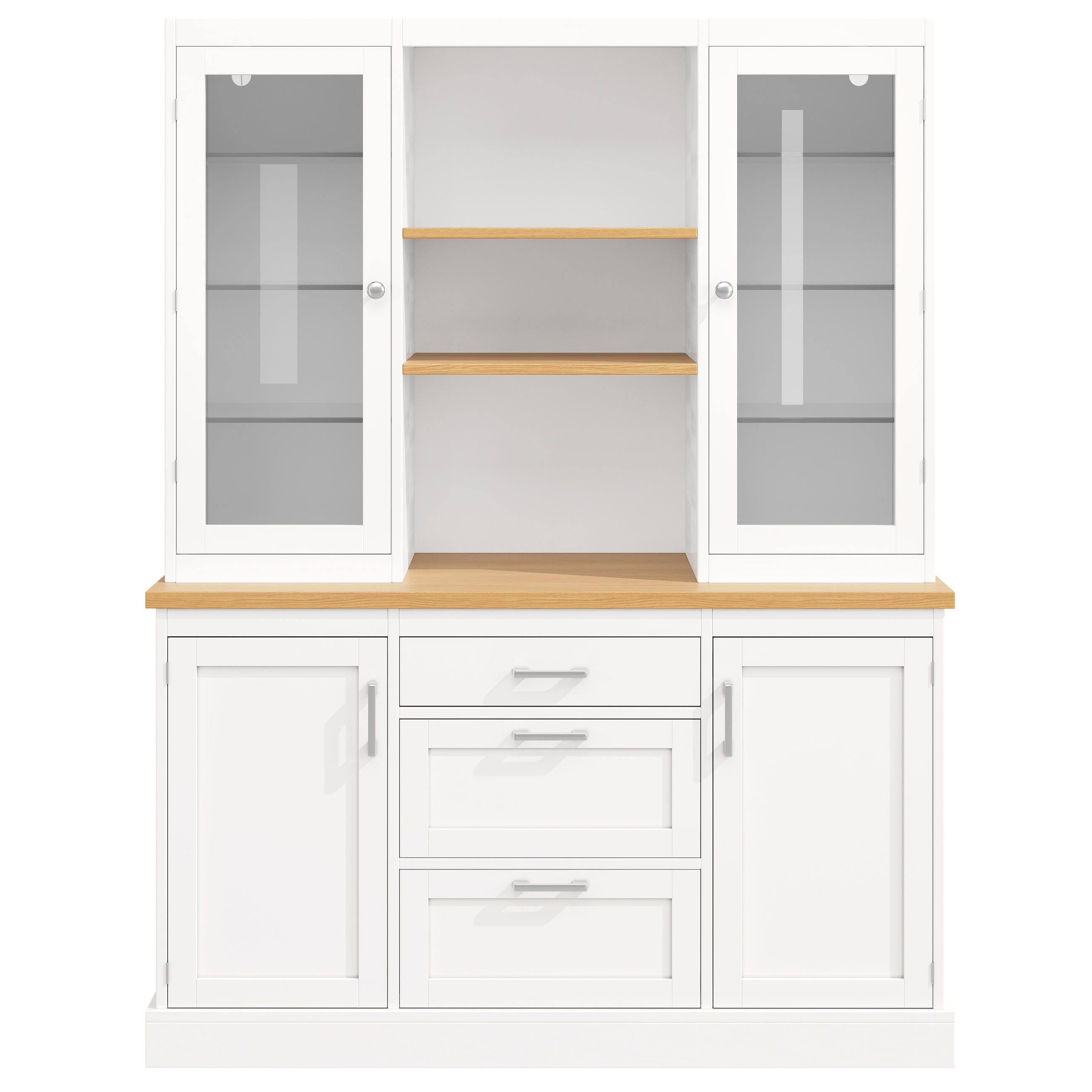 BUFFETSCHRANK App-Steuerung Weiß 140/40/185 cm - Weiß, Holz (140/185/40cm) - PANGIVO