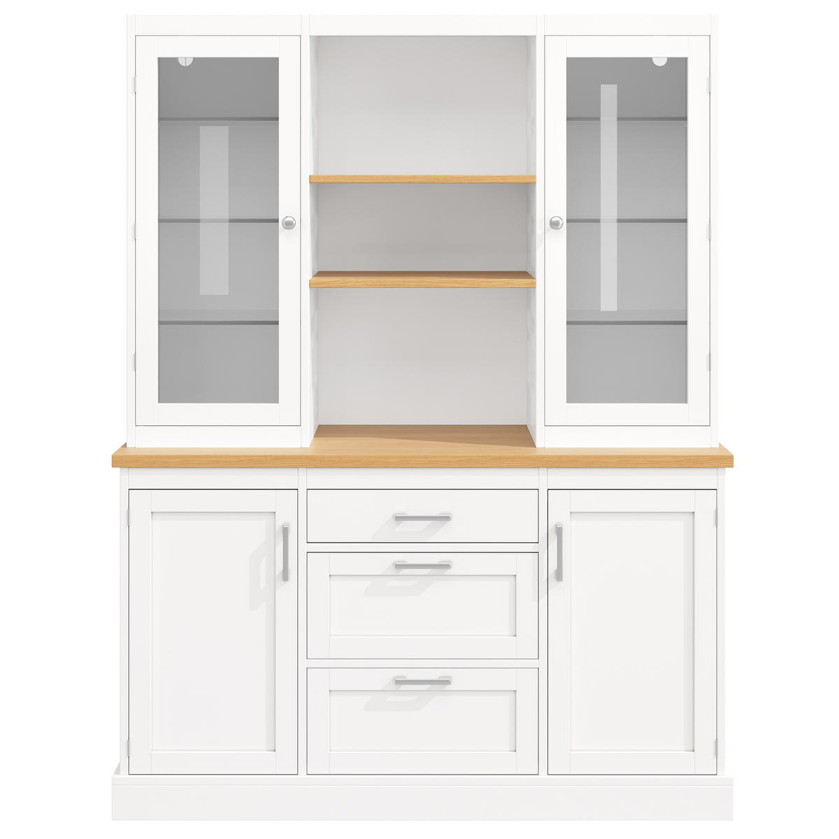 KÜCHENSCHRANK LED App 185x140x40Cm Arbeitsplatte - Weiß, Holzwerkstoff (140/185/40cm) - FLIEKS