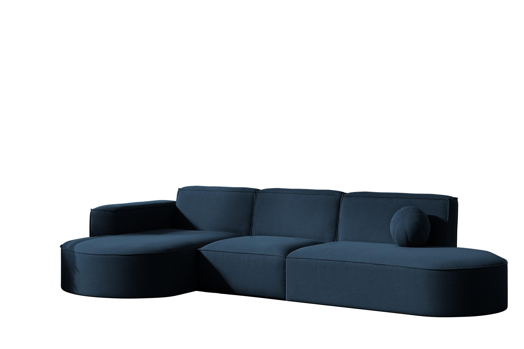 Fun Möbel Ecksofa Blau 296x78x165 cm
