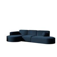 ECKSOFA Sunday - Blau, Holzwerkstoff (296/78/165cm) - Fun Möbel