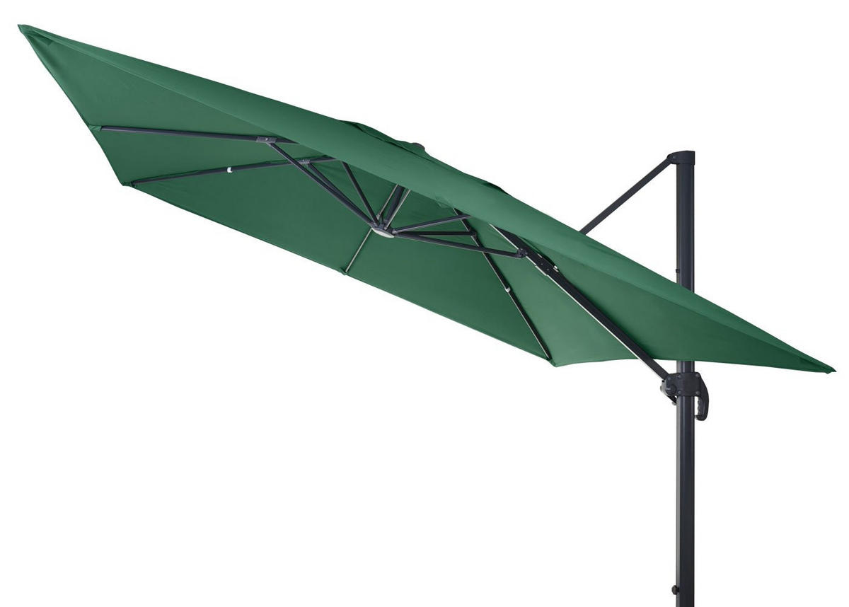 AMPELSCHIRM I Dunkelgrün 300/300 cm - Dunkelgrün, Textil (360/300cm) - MCW