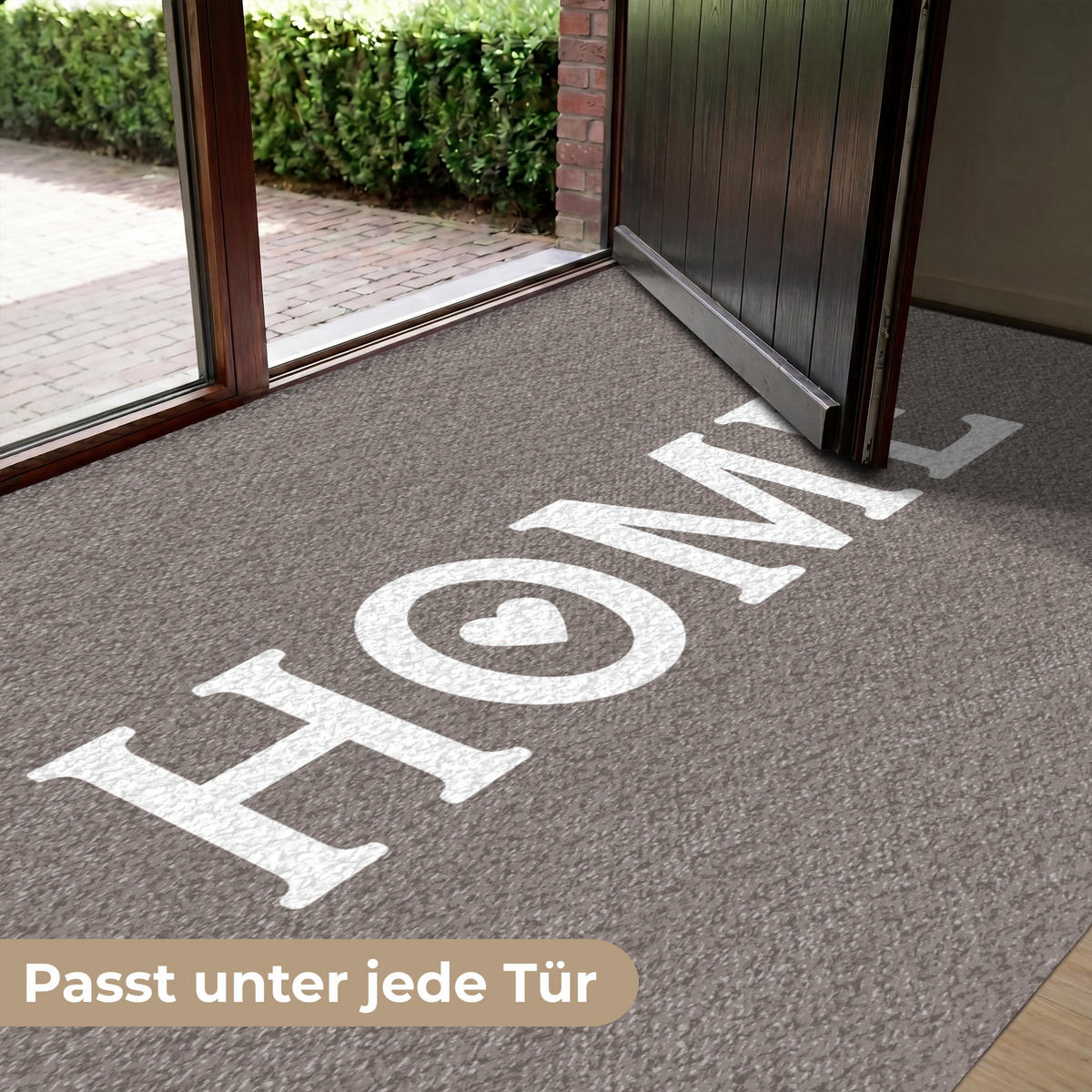 ROHOŽKA Domov - Text - Taupe 180x120 cm - taupe, plast (180/120cm) - MuchoWow