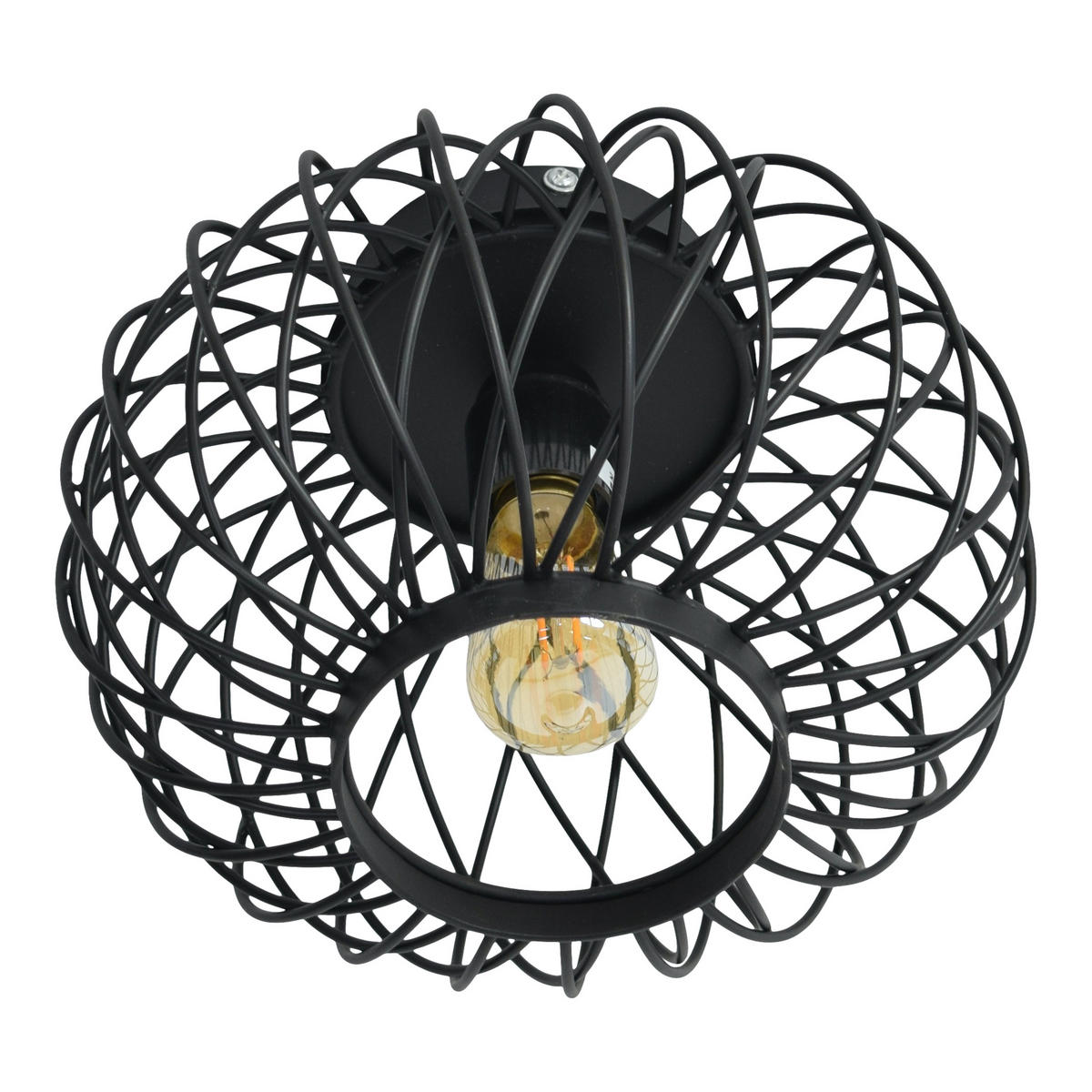 DECKENLEUCHTEN Twist Schwarz - Schwarz, Metall (25/25/18cm) - Urban Interiors