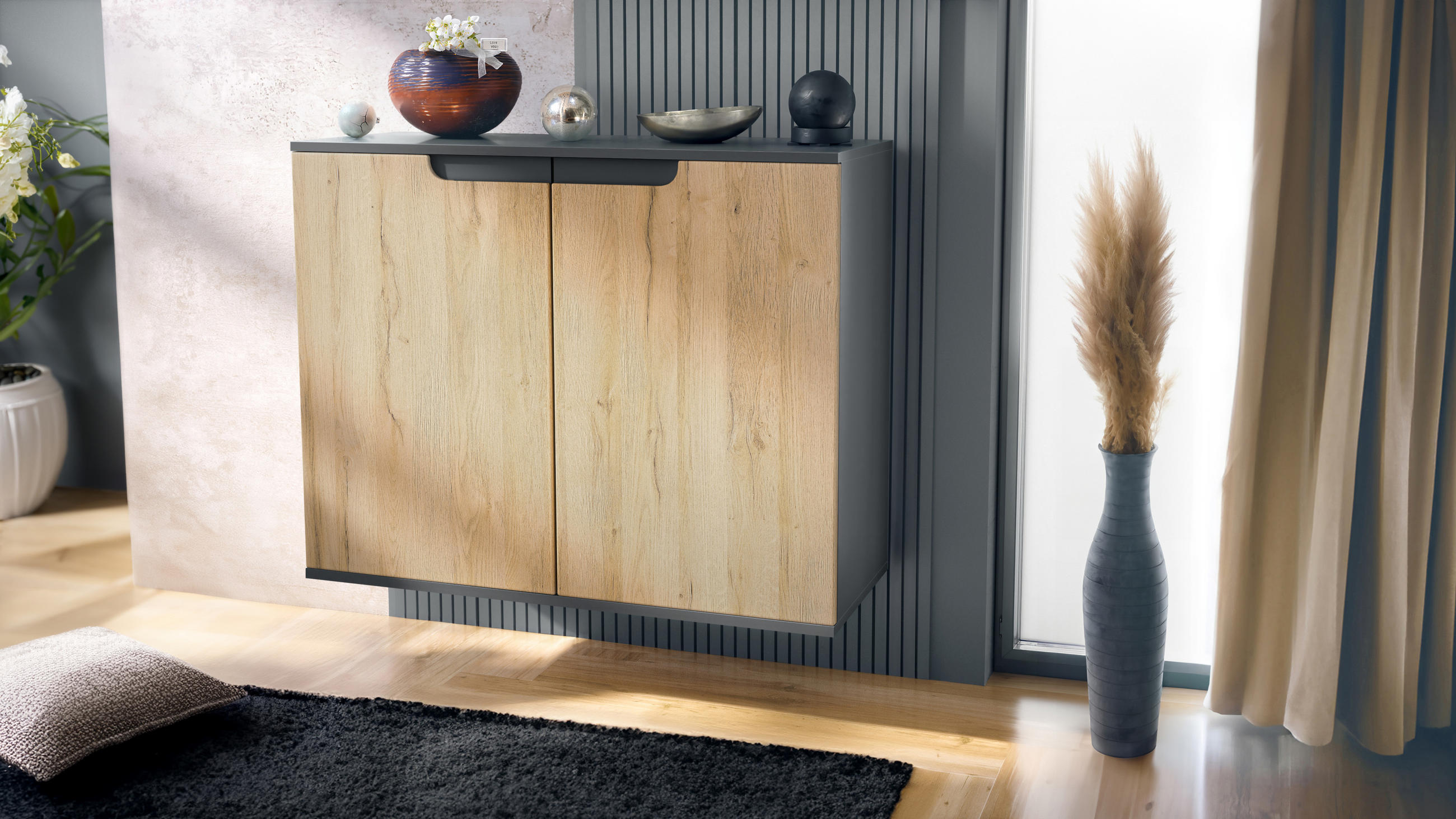 KOMMODE Sylt Eiche Natur - Eichefarben, Holzwerkstoff (92.5/73.5/35cm) - Vladon