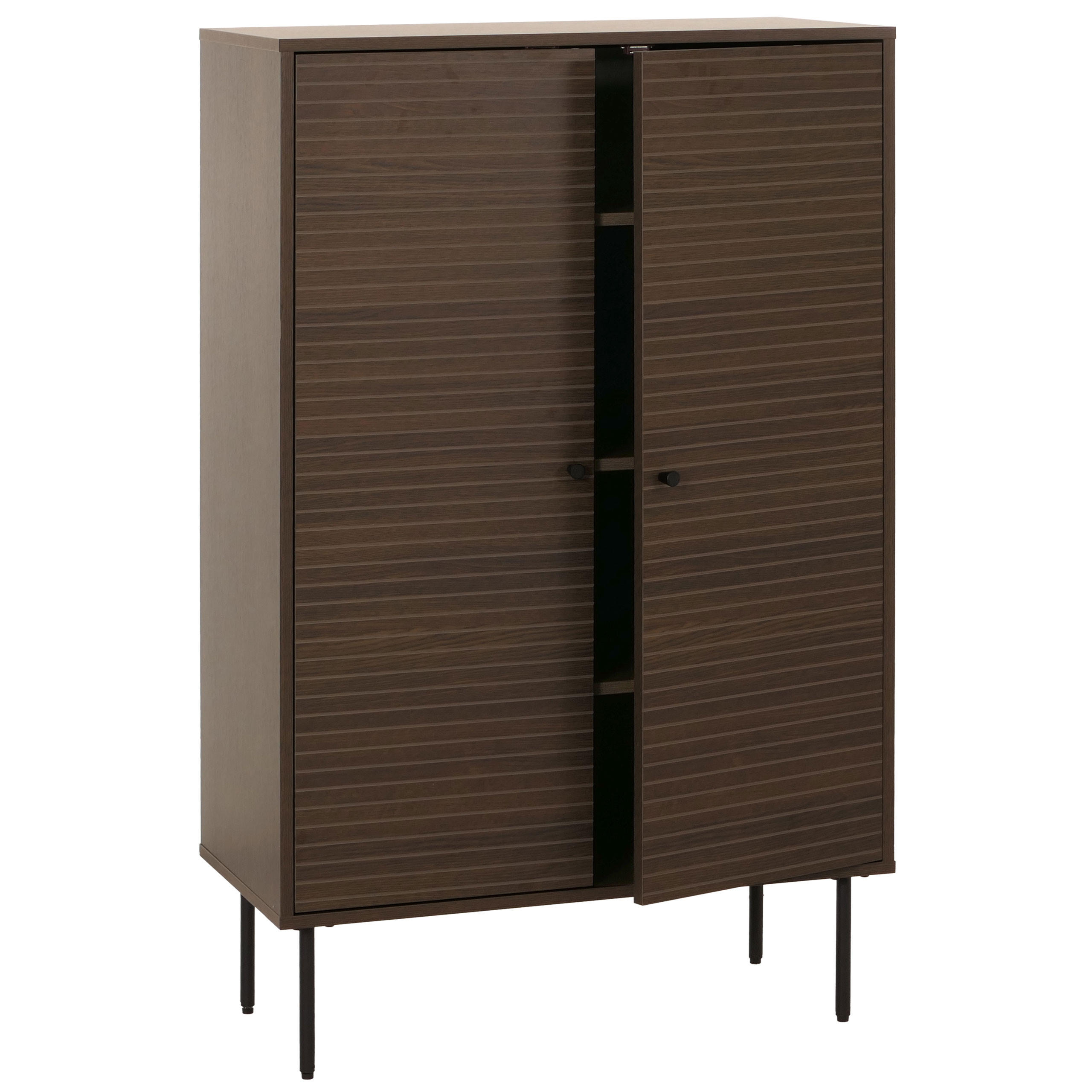 HIGHBOARD Dunkelbraun - Dunkelbraun, Holz (80/130/40cm) - MCW