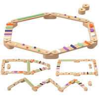BALANCEBALKEN-KINDERSET aus Holz, 3-8 Jahre, zweiseitig, für Koordination - Multicolor, Holzwerkstoff (115/8.5/130cm) - AIYAPLAY