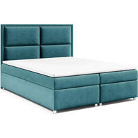 BOXBETT mit Bettkasten Trinity K-11 Bonellfederkern inkl. Topper - Hellblau, Holz/Holzwerkstoff (200/200cm) - Best For Home