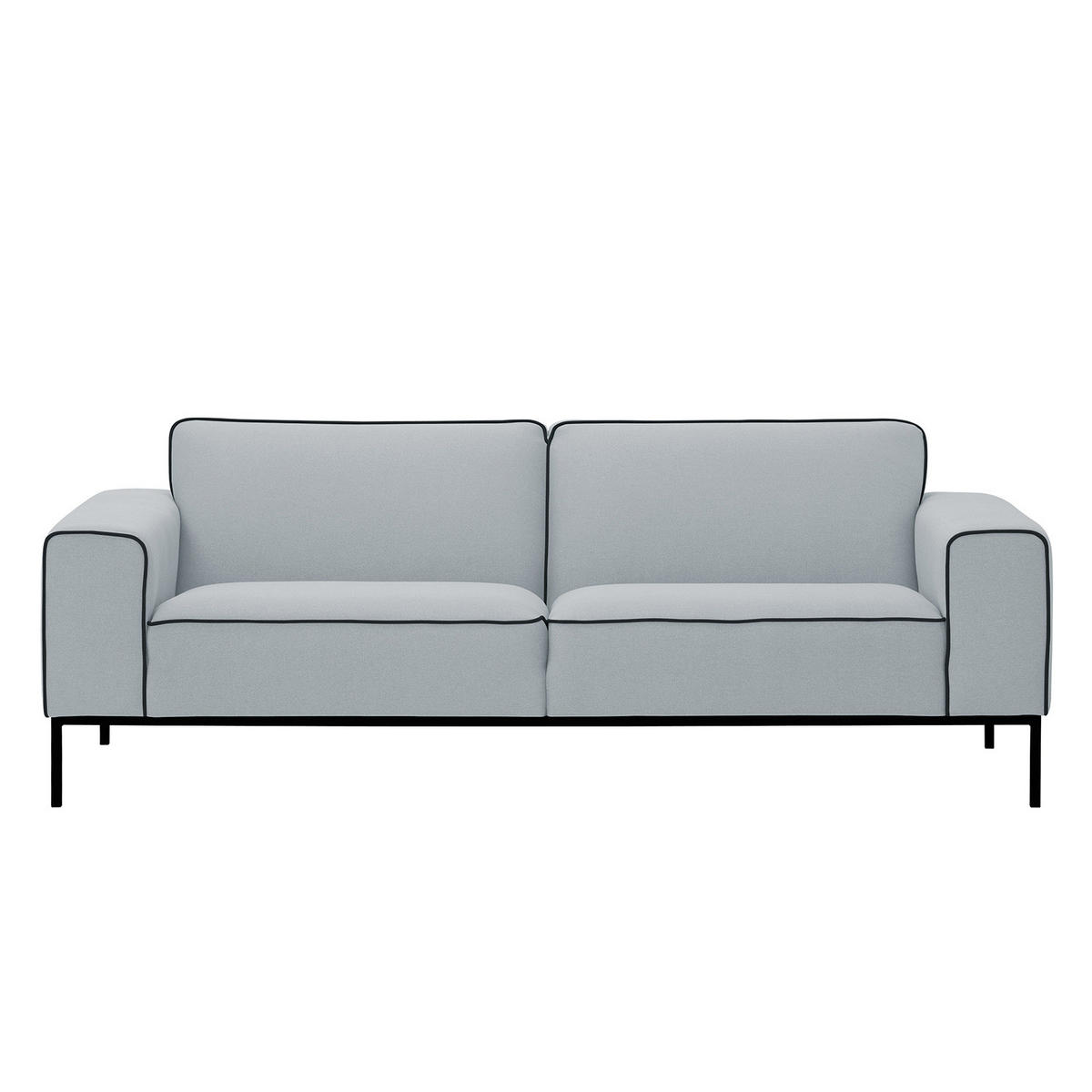 3-SITZER SOFA - Webstoff - Hellgrau, Textil (205/77/93cm) - home24