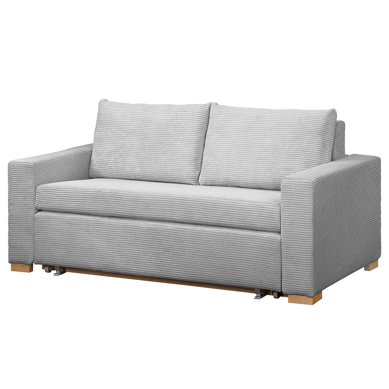 SCHLAFSOFA - Buchefarben/Hellgrau, Holz/Buchenholz (153/90/90cm) - home24