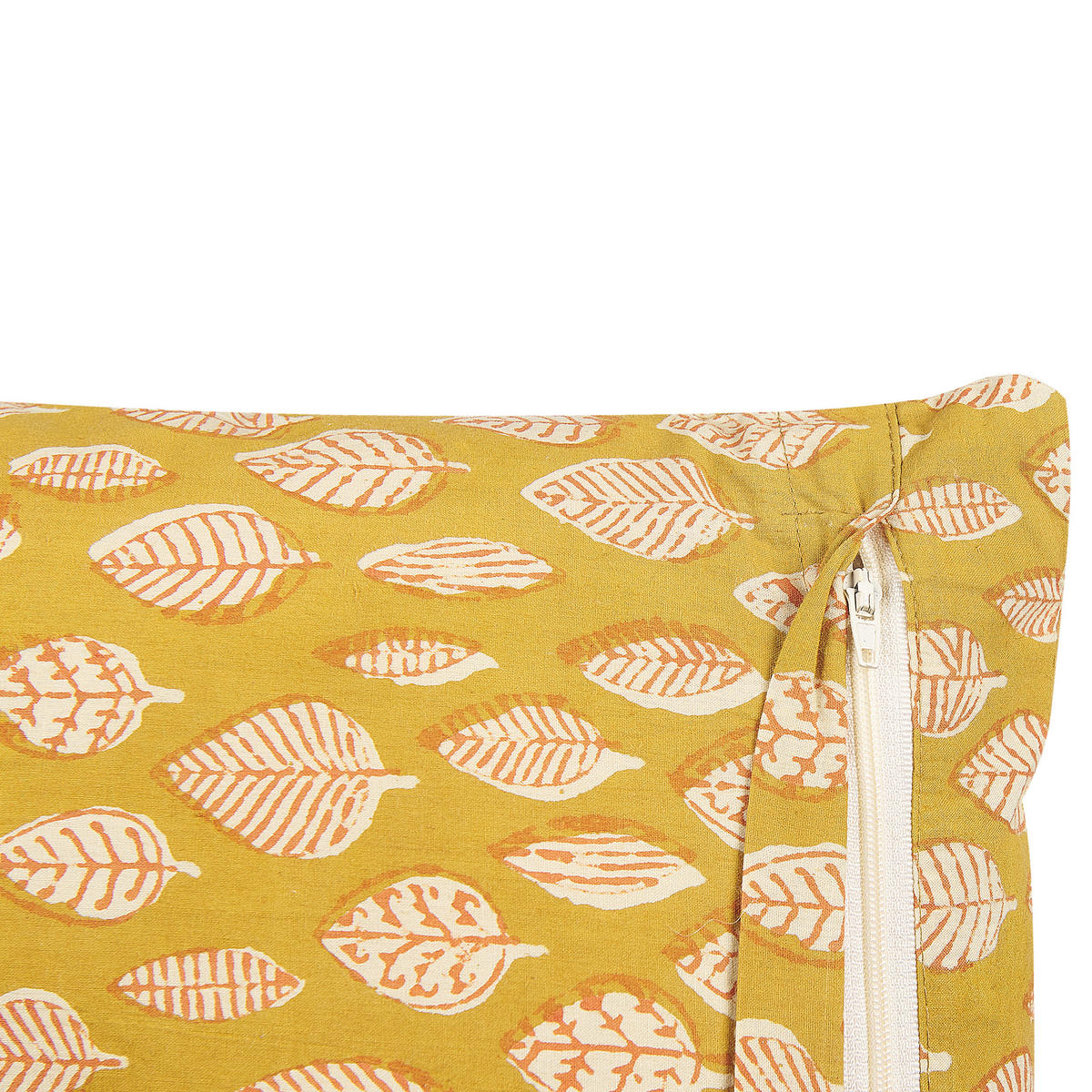 DEKOKISSEN 2er-Set Senfgelb 45/45 cm Ginnala - Dunkelgelb, Naturmaterialen/Textil (45/45cm) - Beliani