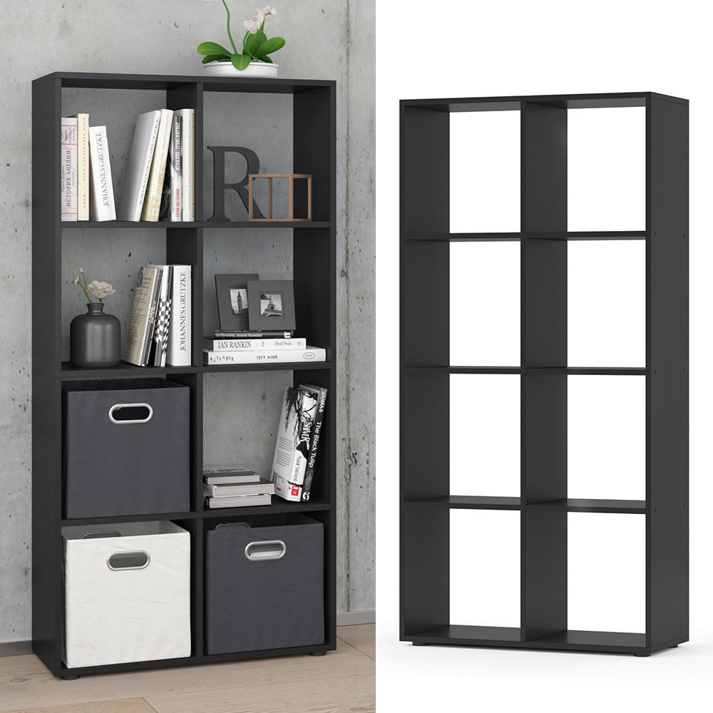 RAUMTEILER Scutum Schwarz 143 x 72 cm - Schwarz, Holzwerkstoff (143/72/29cm) - Vicco