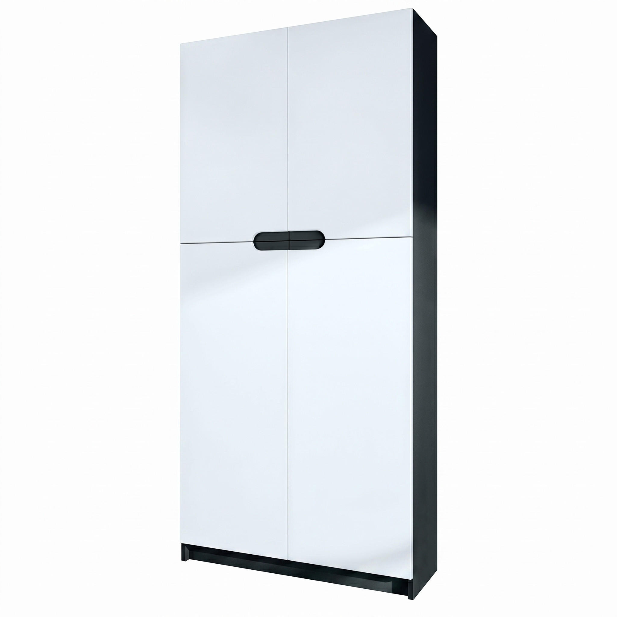 BÜROSCHRANK Logan Fronten in Weiß matt - Weiß, Holzwerkstoff (82/184/37cm) - Vladon