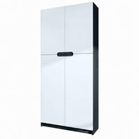 BÜROSCHRANK Logan Fronten in Weiß matt - Weiß, Holzwerkstoff (82/184/37cm) - Vladon