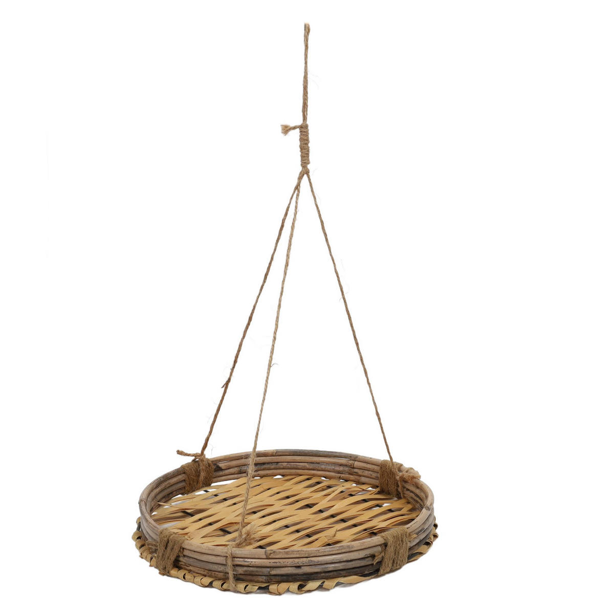 HÄNGETOPF Bambus Rattan Ø 30,5 cm - Braun, Naturmaterialien (30.5/50/30.5cm)