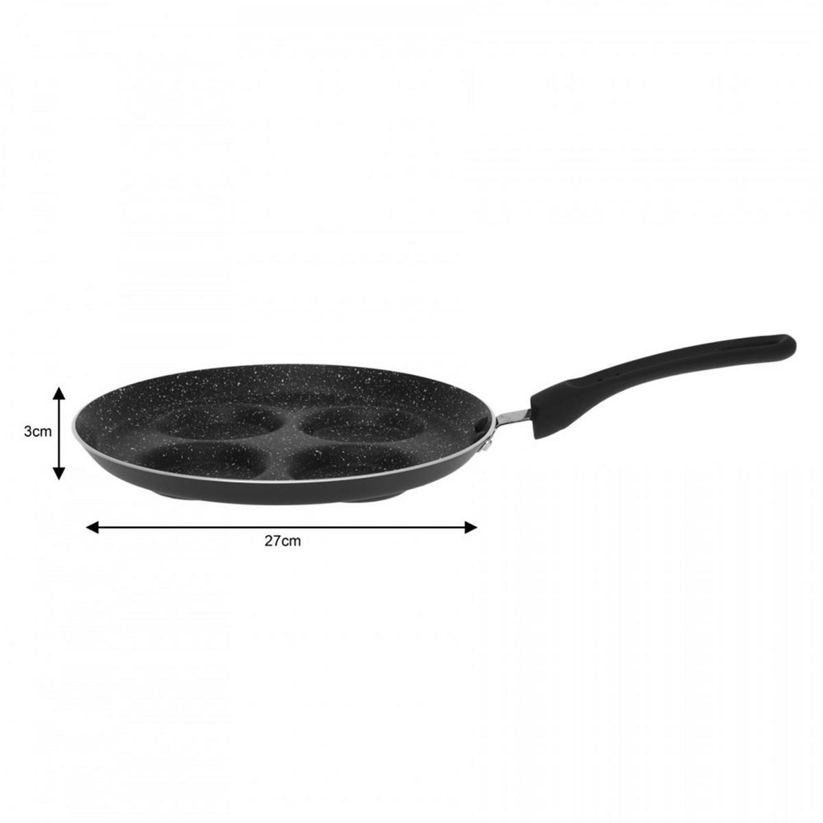 GRANIT-BRATPFANNE für Eier 24 cm KH3928 - Schwarz, Metall (24cm) - Kinghoff 